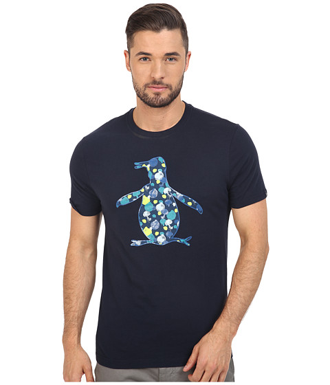 Imbracaminte Barbati Original Penguin Short Sleeve High Shine Jelly Fill Pete Tee Dark Sapphire