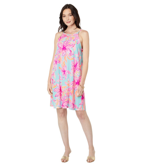 Imbracaminte Femei Lilly Pulitzer Margot Dress Surf Blue Bonita Blooms
