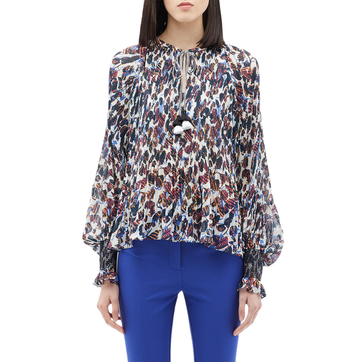 Incaltaminte Femei Derek Lam 10 Crosby Helena Pleated Blouse Ecru