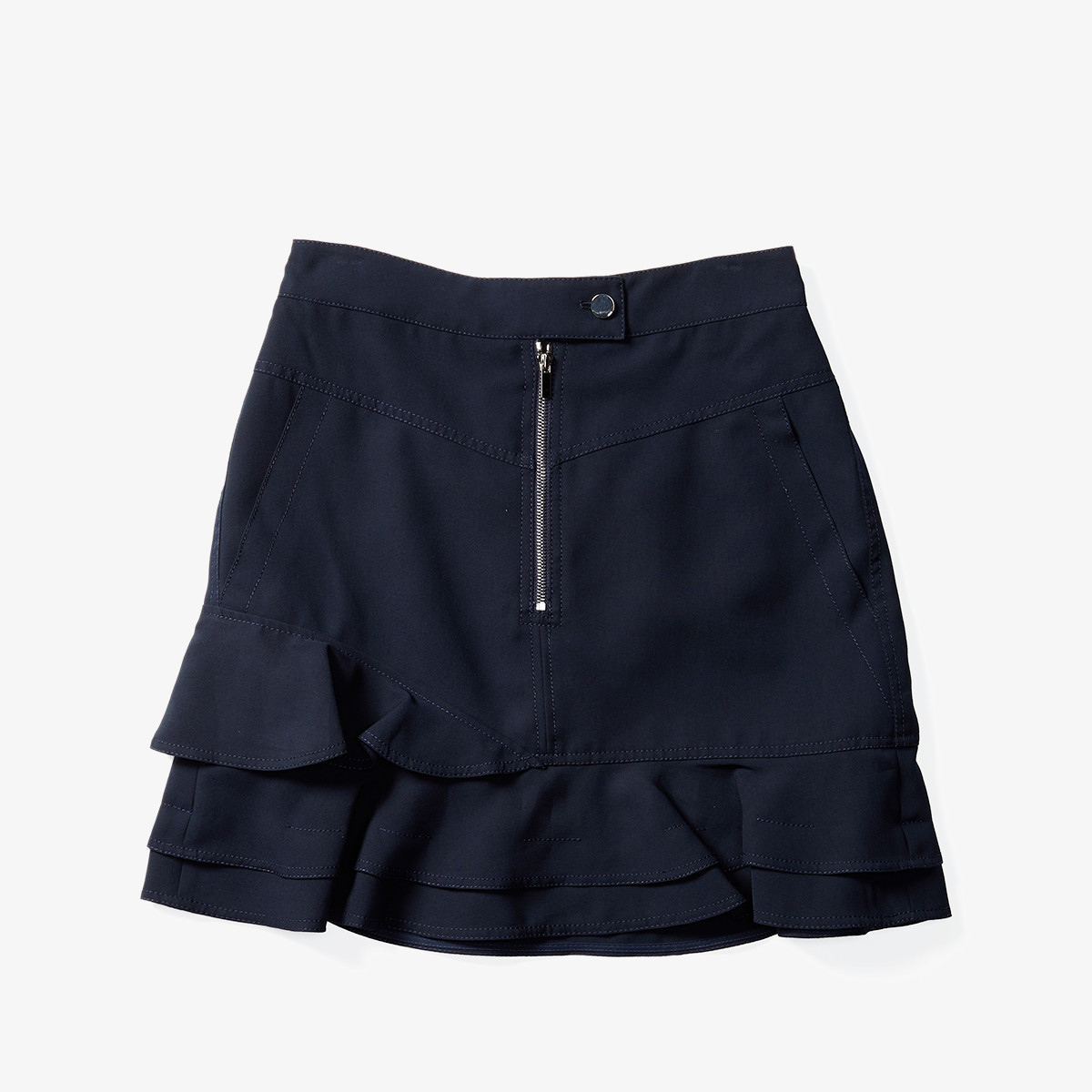 Incaltaminte Femei Derek Lam 10 Crosby Ruffle Hem Miniskirt Midnight