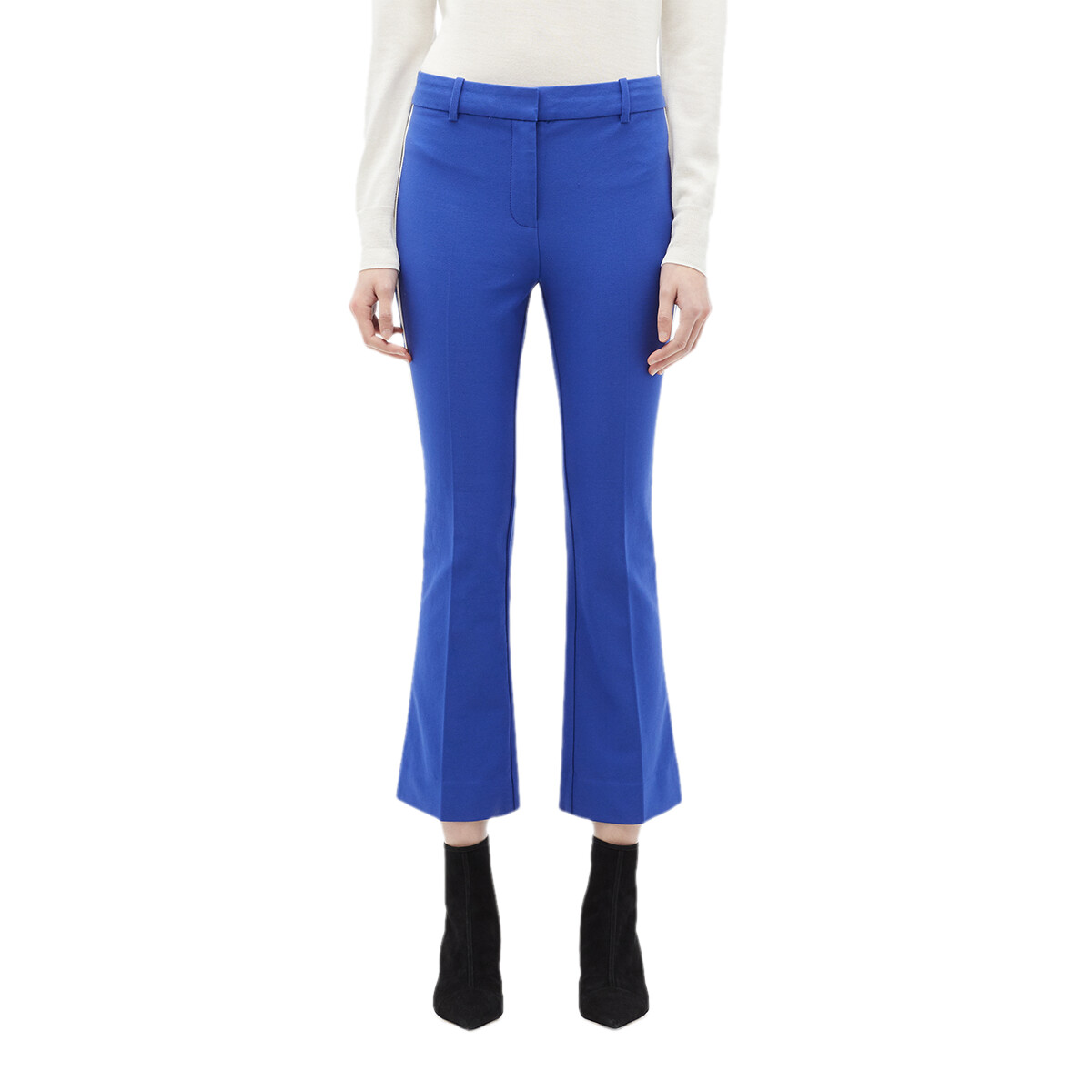 Incaltaminte Femei Derek Lam 10 Crosby Corinna Tuxedo Stripe Cropped Flare Trousers Ultraviolet