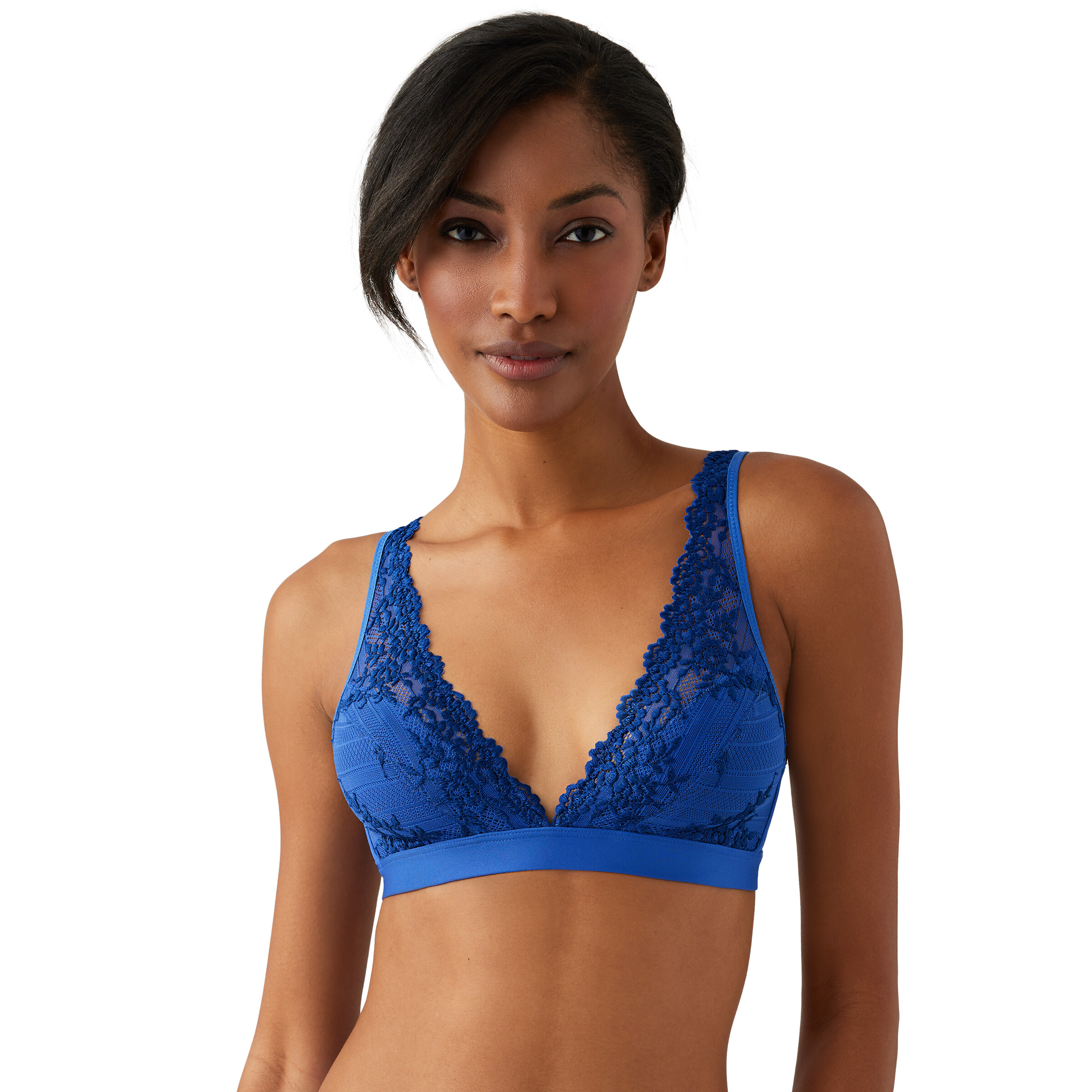 Imbracaminte Femei Wacoal Embrace Lace Soft Cup Wireless Bra Beaucoup BlueBellwether Blue