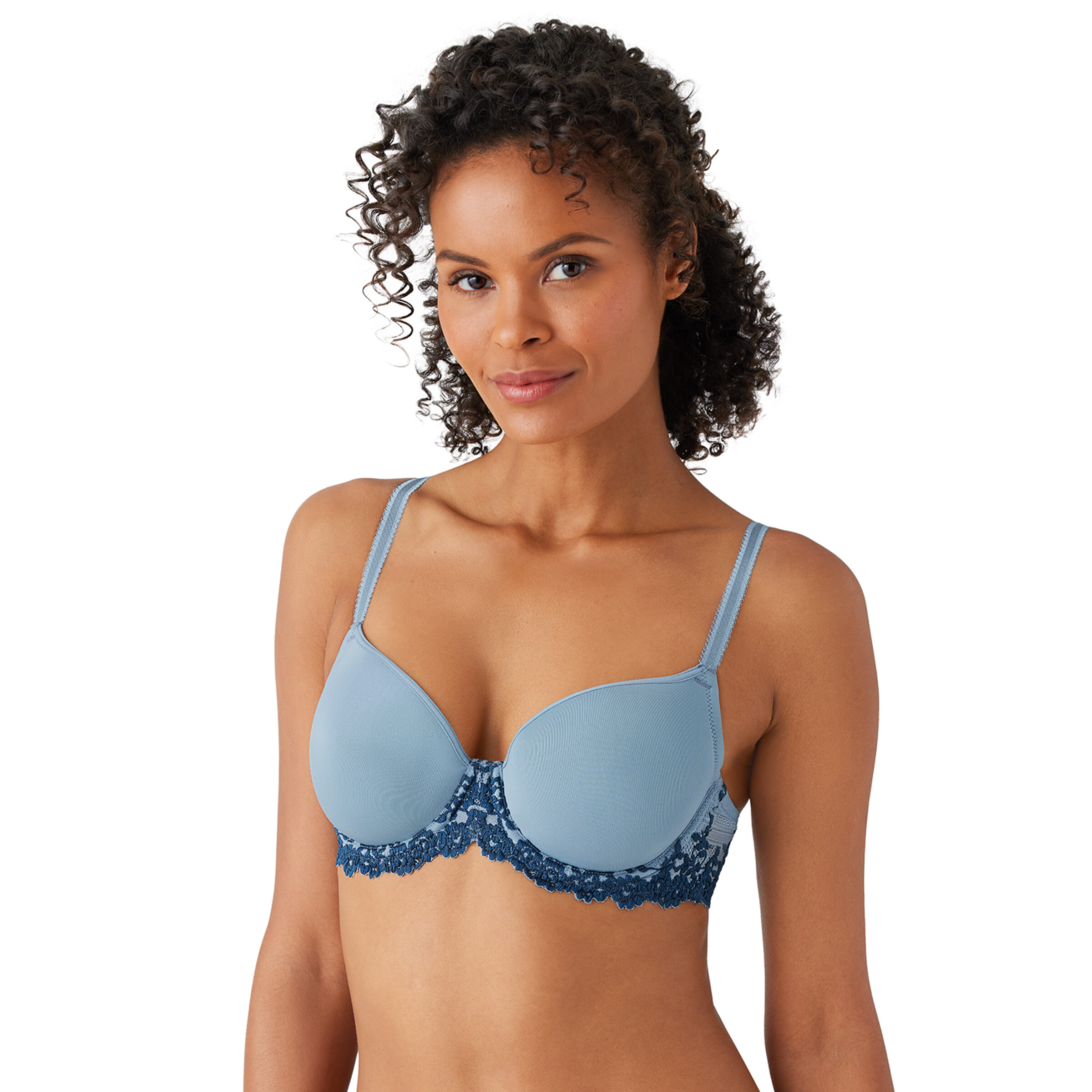 Imbracaminte Femei Wacoal Embrace Lace Contour T-Shirt Bra 853191 Windward BlueTitan