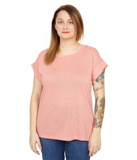 Imbracaminte Femei Bobeau Side Slit Tee Coral Haze