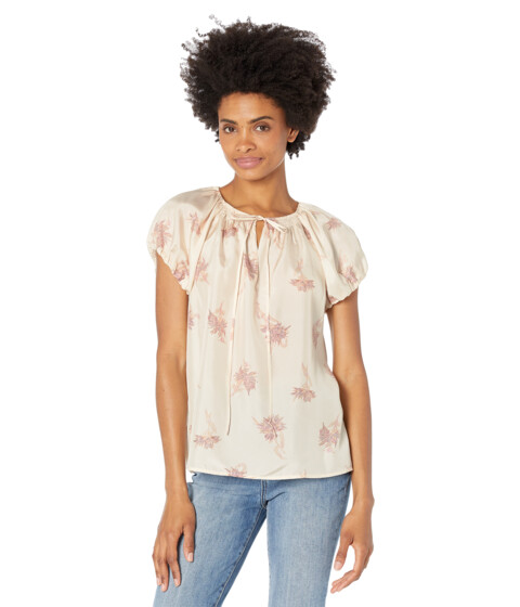 Imbracaminte Femei Rebecca Taylor Short Sleeve Nora Floral Blouse Sunset Combo
