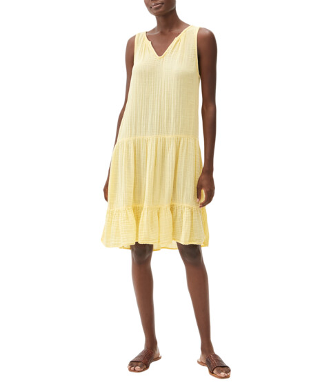 Imbracaminte Femei Michael Stars Scarlett Double Gauze Flounce Dress Butter