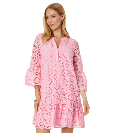 Imbracaminte Femei Lilly Pulitzer Bekah Dress Peony Pink Oversized Pinwheel Eyelet