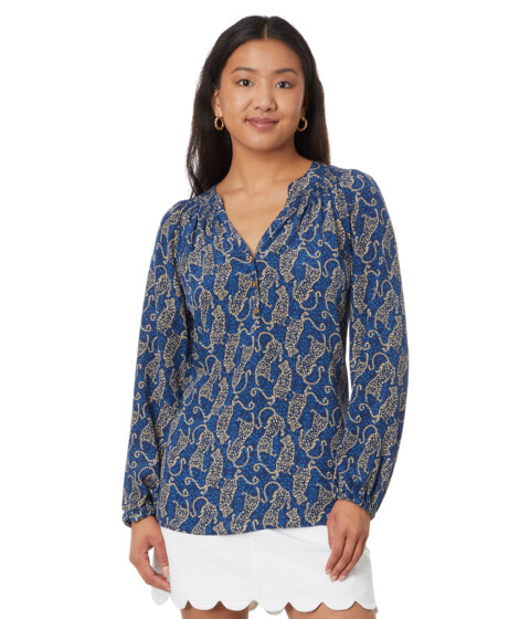 Imbracaminte Femei Lilly Pulitzer Elsa Top Low Tide Navy Easy To Spot