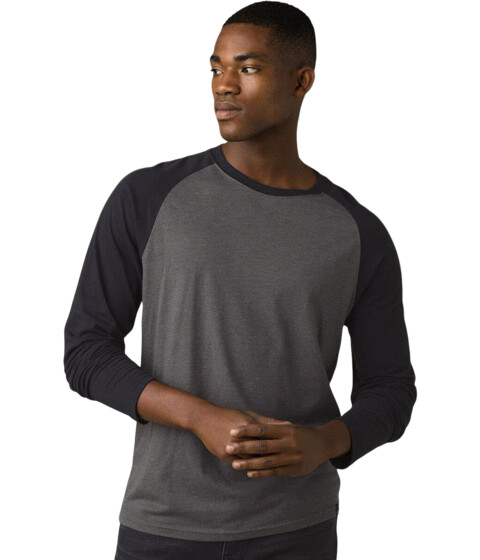 Imbracaminte Barbati Prana Baseball Raglan Charcoal Heather