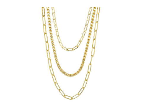 Bijuterii Femei Sterling Forever Triple Layer Chain Necklace Gold
