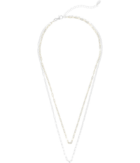 Bijuterii Femei Argento Vivo Two-Tone Paperclip Layer Necklace GoldSilver