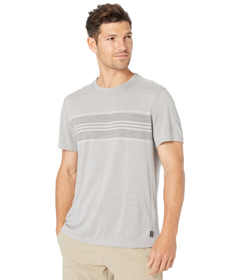 Imbracaminte Barbati Prana Prospect Heights Graphic Short Sleeve Grey Stripe