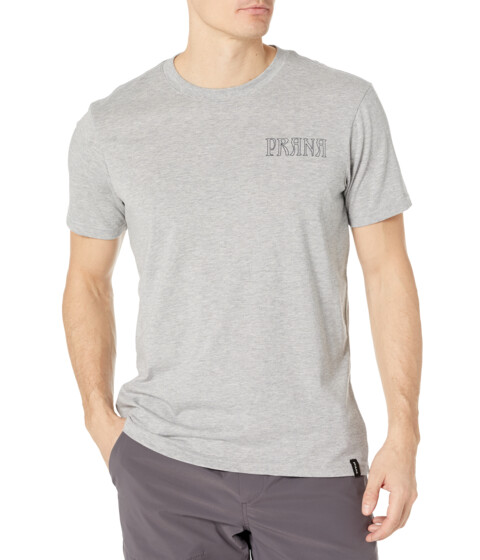 Imbracaminte Barbati Prana Bishop Creek Short Sleeve Tee Standard Fit Medium Heather Grey