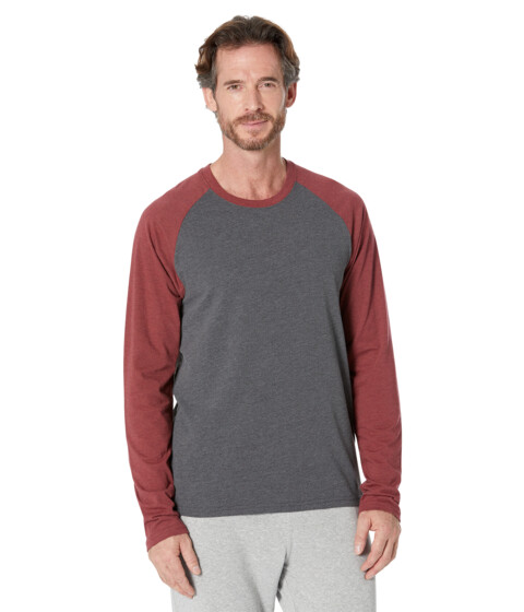Imbracaminte Barbati Prana prAnareg Baseball Raglan Standard Fit Rhubarb Heather