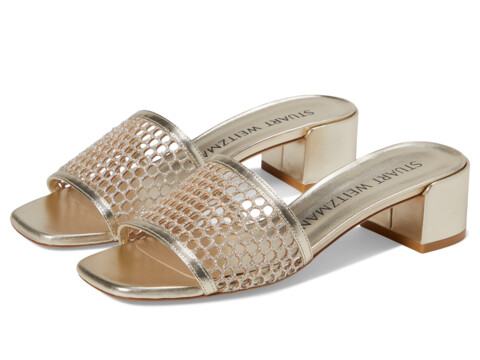 Incaltaminte Femei Stuart Weitzman Cayman 35 Block Slide Platino