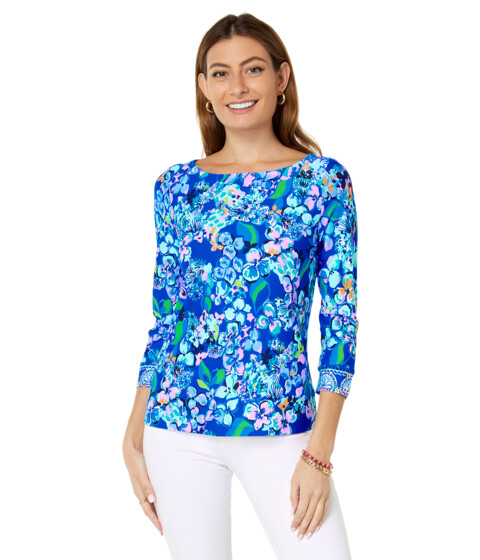 Imbracaminte Femei Lilly Pulitzer Everlynn UPF 50 Top Blue Grotto Twilight Tropics Engineered Chillylilly