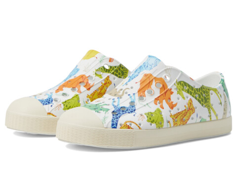 Incaltaminte Fete Native Shoes Jefferson Sugarlite Print (Toddler) Shell WhiteBone WhiteCandy Safari Friends
