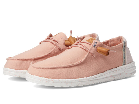 Incaltaminte Femei Hey Dude Wendy Washed Canvas Slip-On Casual Shoes Rose Cloud