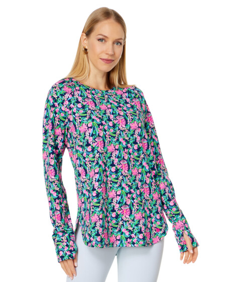 Imbracaminte Femei Lilly Pulitzer Blythe Pullover UPF 50 Low Tide Navy Garden Variety