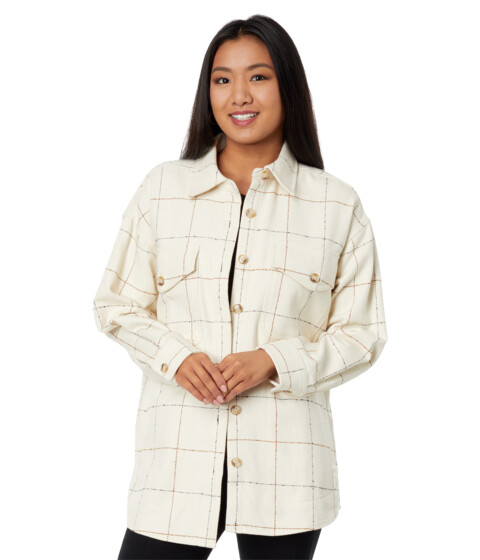 Imbracaminte Femei Madewell Boucleacute Oversized Shirt-Jacket in Windowpane Antique Cream Windowpane