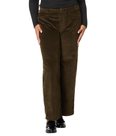 Imbracaminte Femei Madewell Plus Emmett 20 Wide-Leg Pants in Corduroy Expedition Green