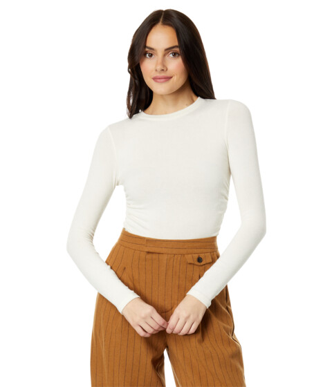 Imbracaminte Femei Madewell Brushed Jersey Ruched Long-Sleeve Tee Antique Cream
