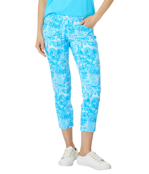 Imbracaminte Femei Lilly Pulitzer Corso Crop Pants Upf 50 Amalfi Blue Sunny State Of Mind Golf