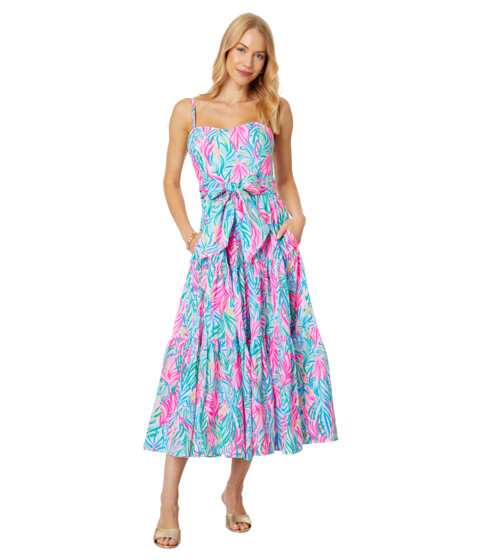 Imbracaminte Femei Lilly Pulitzer Edith Midi Dress Multi Sea Turtle Soiree
