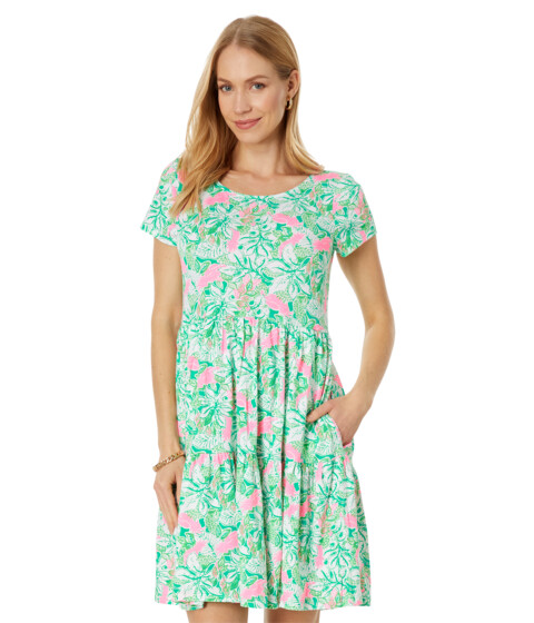 Imbracaminte Femei Lilly Pulitzer Geanna Short Sleeve Dress Botanical Green Just Wing It