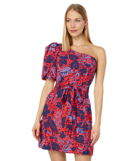 Imbracaminte Femei Lilly Pulitzer Brialyn One Shoulder Romper Ruby Red Heron My Own