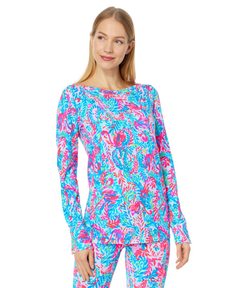 Imbracaminte Femei Lilly Pulitzer Aleah Top Surf Blue Flim Flam