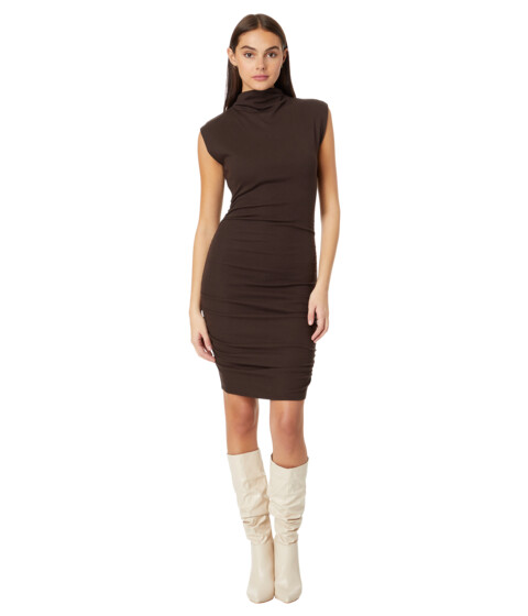 Imbracaminte Femei Michael Stars Gia Mock Neck Powershoulder Dress Java