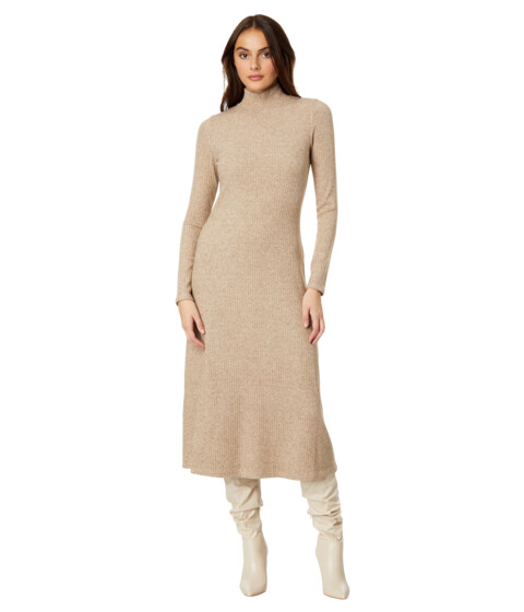 Imbracaminte Femei Vince Long Sleeve Mock Neck Dress Heather Hazel Cream