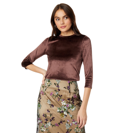 Imbracaminte Femei Vince Velour 34 Sleeve Crew Black Fig