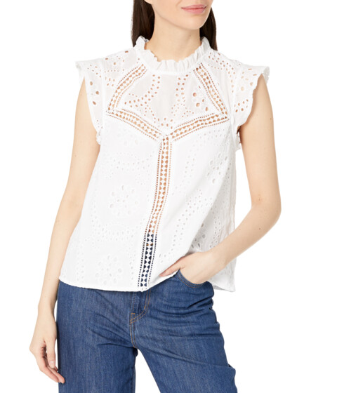 Imbracaminte Femei Sanctuary Geo Trim Eyelet Shell White
