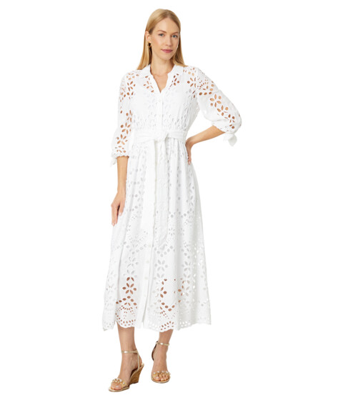 Imbracaminte Femei Lilly Pulitzer Amrita Eyelet Midi Dress Resort White Soiree Eyelet