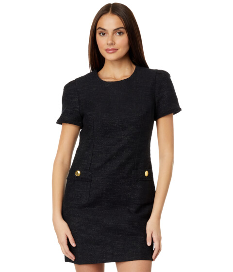 Imbracaminte Femei Lilly Pulitzer Kesia Short Sleeve Boucle Black Resort Boucle