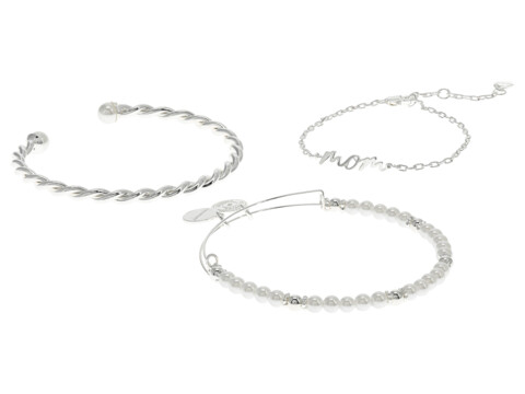 Bijuterii Femei Alex and Ani Mom Set of 3 Bracelet Shiny Silver