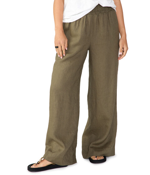Imbracaminte Femei Sanctuary Smocked Wide-Leg Pants Mossy Green