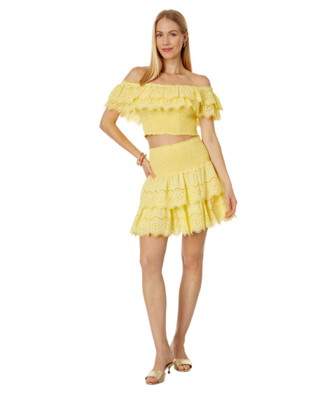 Imbracaminte Femei Lilly Pulitzer Brexley Eyelet Set Crme Fraiche Ocean Waves Eyelet